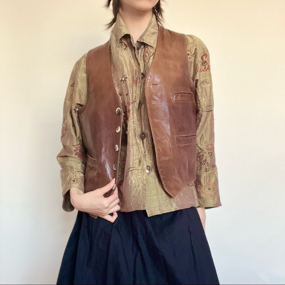 🐎Vintage 70s Leather Vest🐎